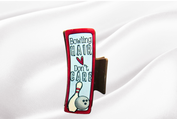 MDF-Large Sublimated Hair Claw Clip Bowling