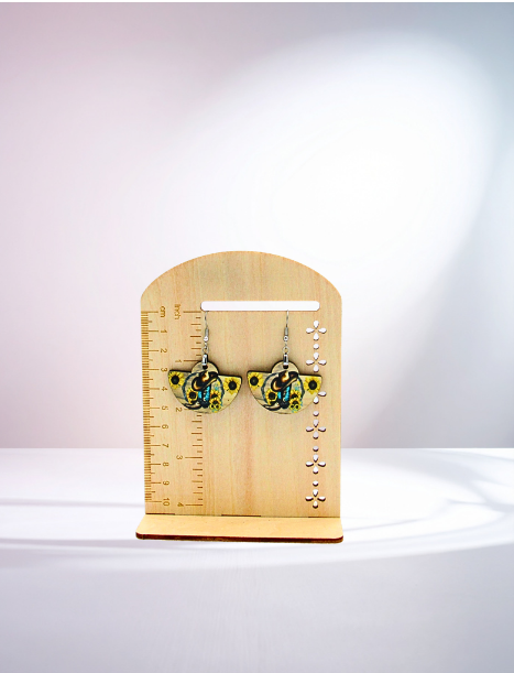 MDF-Boho Round Shaped Sublimated Earrings 1.5 inch