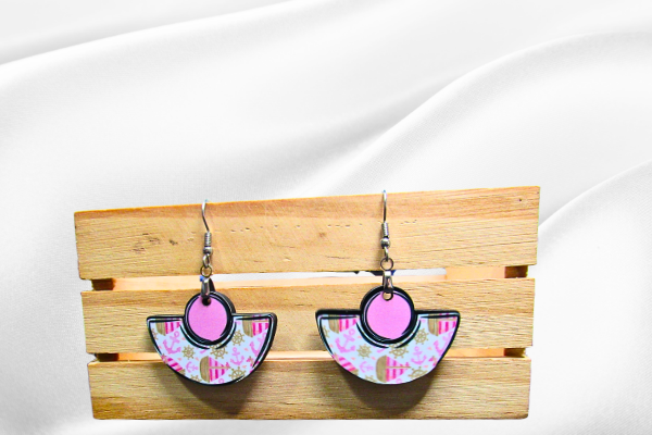 MDF-Boho Round Shaped Sublimated Earrings 1.5 inch