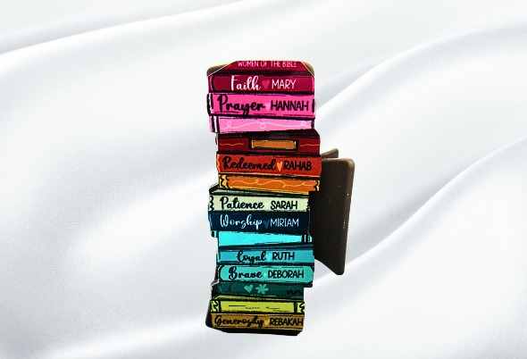 MDF- Stacked Book Shaped Sublimated Hair Clip