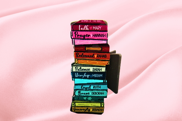 MDF- Stacked Book Shaped Sublimated Hair Clip