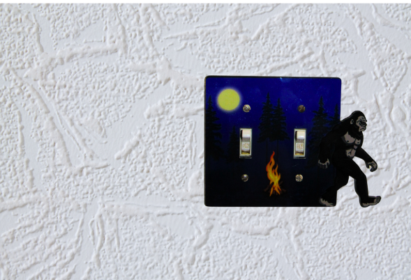 Big Foot Shaped Sublimated Double Light Switch Cover