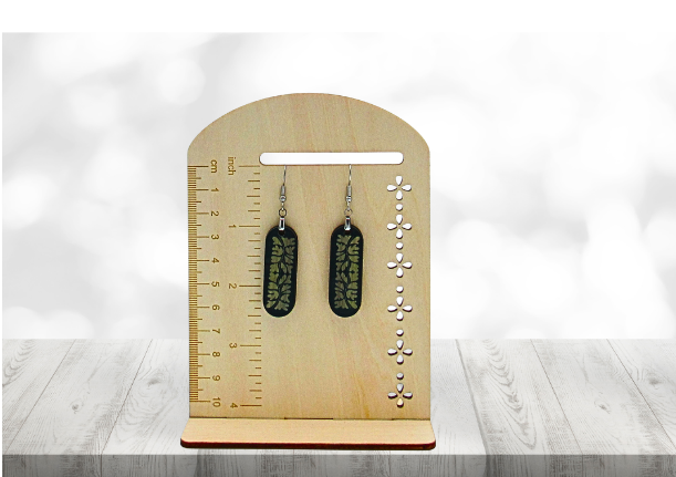 MDF-Oval Bar Shaped Sublimated Earrings 1.5 inch
