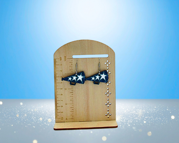 MDF-Megaphone Shaped Sublimated Earrings 1.5 inch