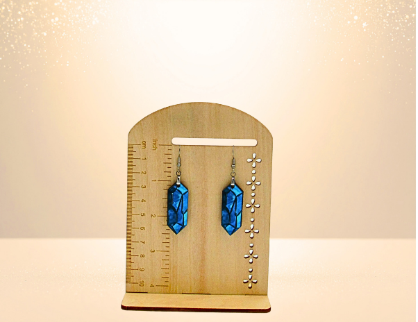 MDF-Gemstone shaped Sublimated Earrings 1.5 inch