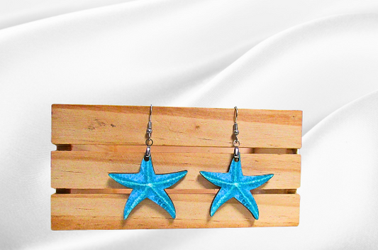 MDF-Starfish Shaped Sublimated Earrings 1.5 inch