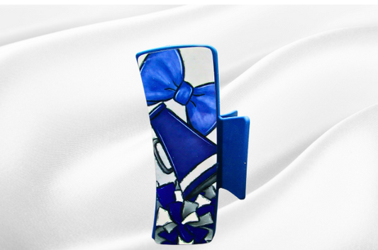 MDF-Large Sublimated Hair Claw Clip Cheer Themed