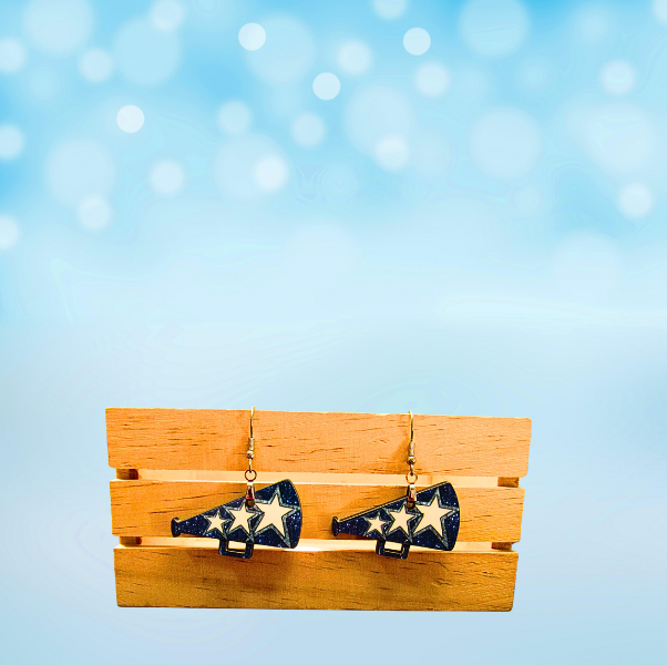 MDF-Megaphone Shaped Sublimated Earrings 1.5 inch