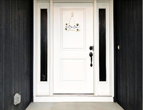 Dog Bone Shaped Sublimated Door Hanger