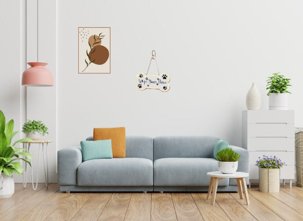 Dog Bone Shaped Sublimated Door Hanger