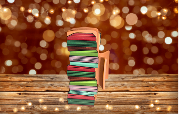 MDF- Stacked Book Shaped Sublimated Hair Clip