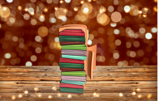 MDF- Stacked Book Shaped Sublimated Hair Clip