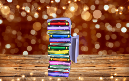 MDF- Stacked Book Shaped Sublimated Hair Clip