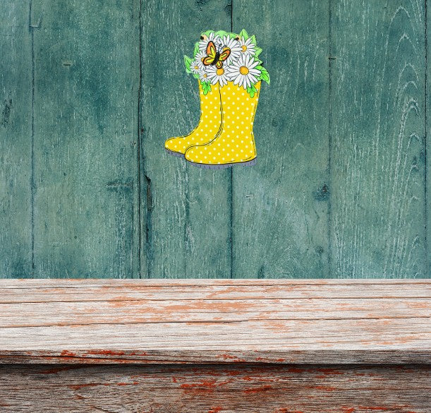 Rainboot Shaped Sublimated Door Hanger