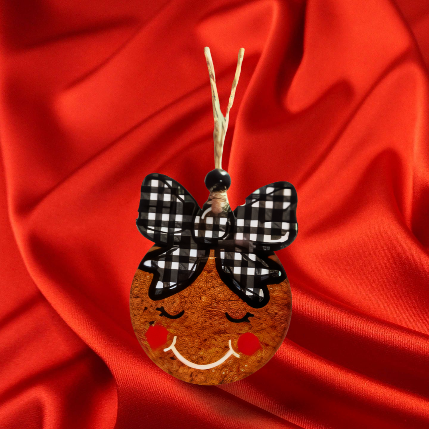 Ball with Bow Shaped Sublimated Ornament