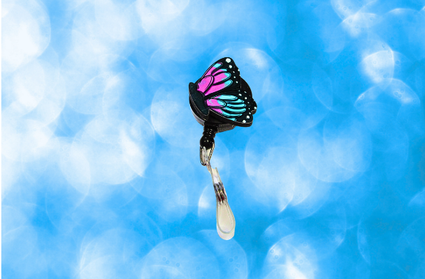 MDF-Butterfly Shaped Sublimated Badge Reel