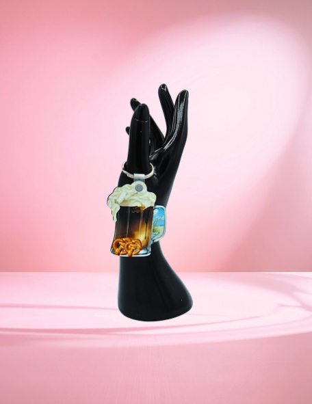 MDF- Beer Stein Shaped Sublimated Keychain