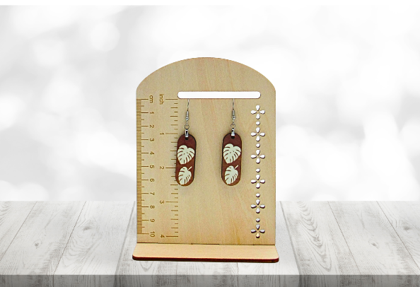 MDF-Oval Bar Shaped Sublimated Earrings 1.5 inch