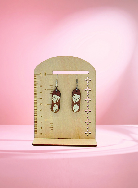 MDF-Oval Bar Shaped Sublimated Earrings 1.5 inch