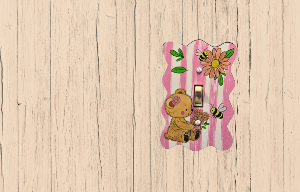 MDF-Wavy Edge Shaped Sublimated  Switch Plate Cover