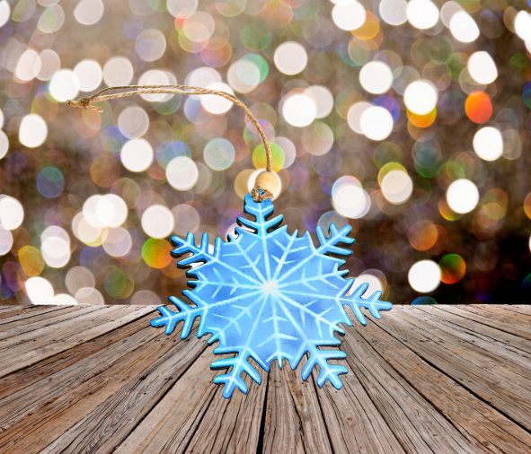 Snowflake Shaped Sublimated Ornament