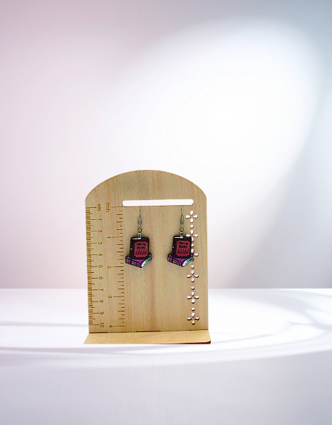 MDF-Book Shaped Sublimated Earrings 1 inch