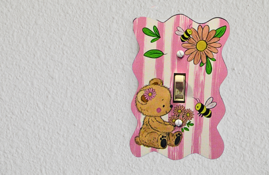 MDF-Wavy Edge Shaped Sublimated  Switch Plate Cover