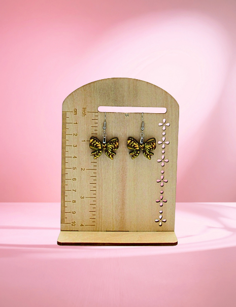 MDF-Bow Shaped Sublimated Earrings 1 inch