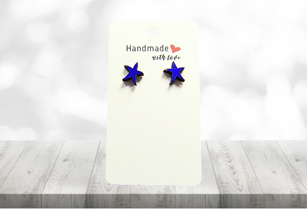MDF-Starfish Shaped Sublimated Stud Earrings