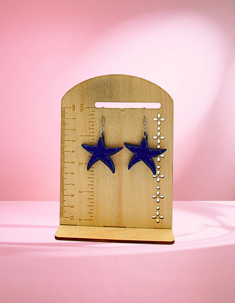 MDF-Starfish Shaped Sublimated Earrings 1.5 inch