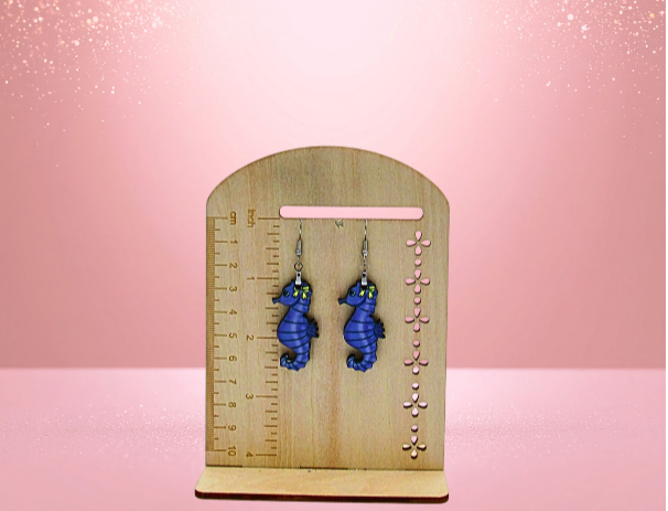 MDF-Seahorse Shaped Sublimated Earrings 1.5 inch