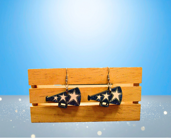 MDF-Megaphone Shaped Sublimated Earrings 1.5 inch