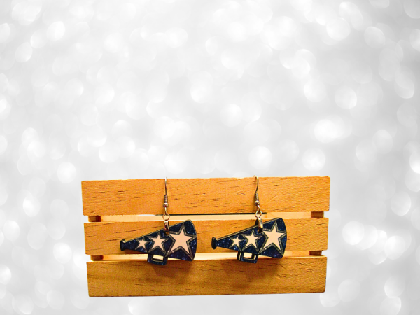 MDF-Megaphone Shaped Sublimated Earrings 1.5 inch