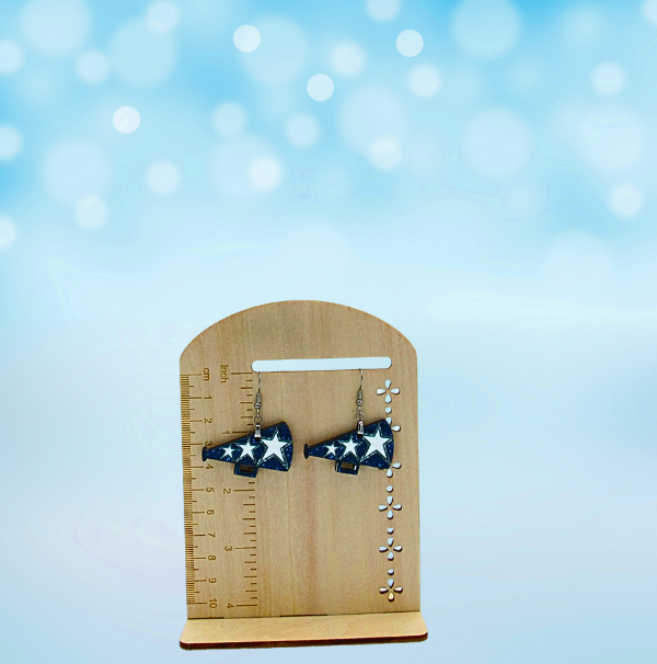 MDF-Megaphone Shaped Sublimated Earrings 1.5 inch