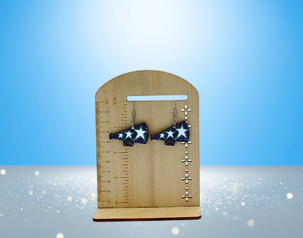 MDF-Megaphone Shaped Sublimated Earrings 1.5 inch