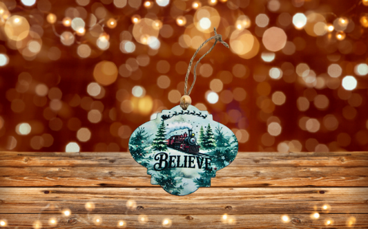 Bulb Shaped MDF Sublimated Christmas Ornament