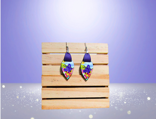 MDF-Teardrop Shaped Sublimated Earrings 1.5 inch