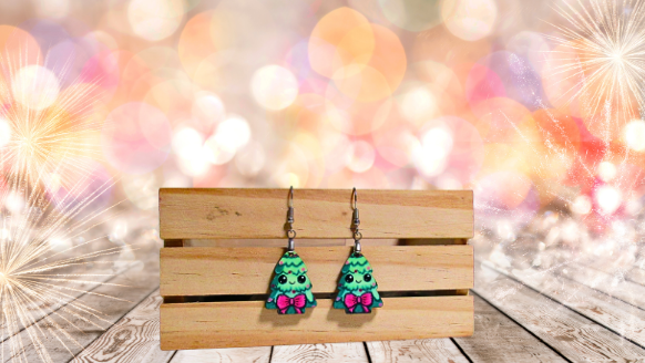MDF-Chubby Tree Shaped Sublimated Earrings 1 inch