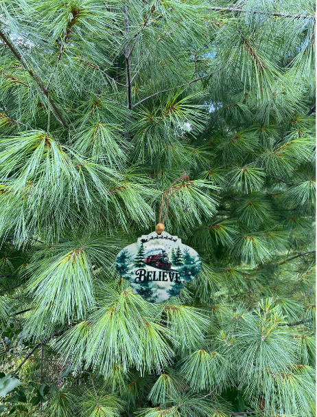 Bulb Shaped MDF Sublimated Christmas Ornament