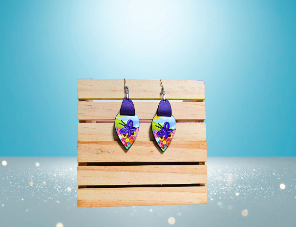 MDF-Teardrop Shaped Sublimated Earrings 1.5 inch