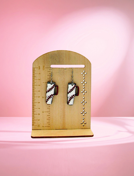 MDF-Tumbler Shaped Sublimated Earrings 1.5 inch