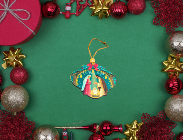 MDF-Bulb Shaped Sublimated Christmas Ornament