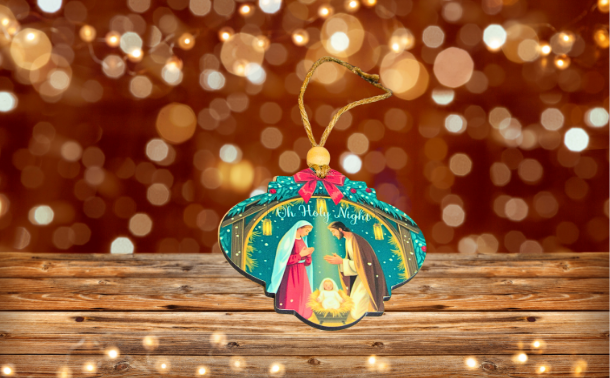 MDF-Bulb Shaped Sublimated Christmas Ornament