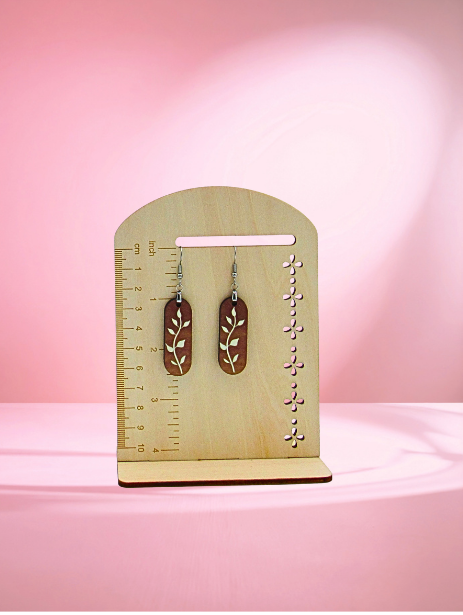 MDF-Oval Bar Shaped Sublimated Earrings 1.5 inch