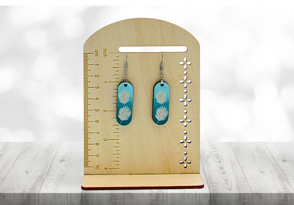 MDF-Oval Bar Shaped Sublimated Earrings 1.5 inch