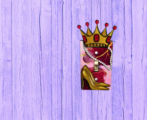 MDF- Crown Shaped Sublimated  Switch Plate Cover