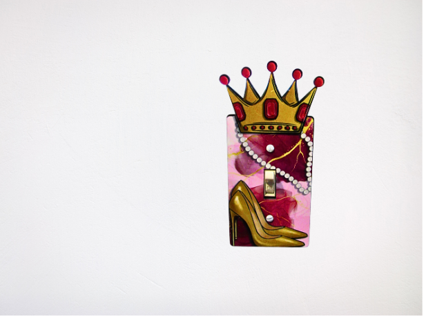MDF- Crown Shaped Sublimated  Switch Plate Cover