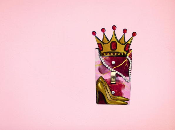 MDF- Crown Shaped Sublimated  Switch Plate Cover
