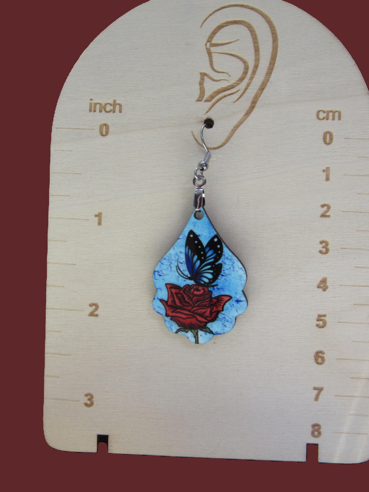 Fancy Teardrop Shaped Sublimated Earrings