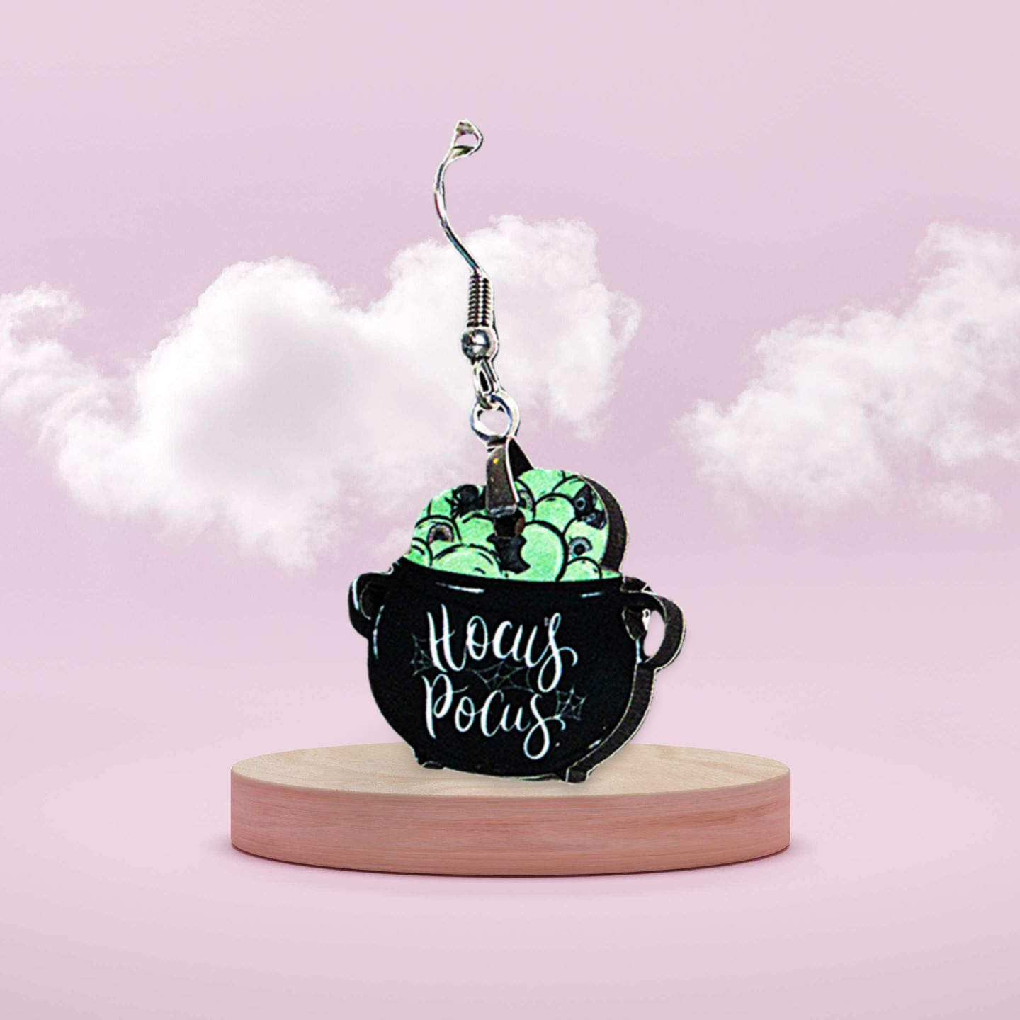 Cauldron Shaped Sublimated Earrings